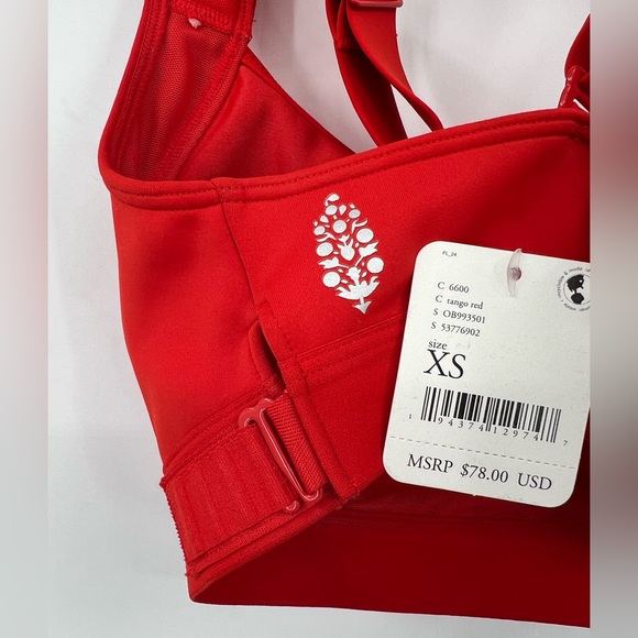 ๐ NWT Free People Movement Make A Move Sports Bra Tango Red Adjustable Straps XS - Picture 12 of 13